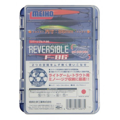 Boîte REVERSIBLE F-86 BLUE / CLEAR LID MEIHO